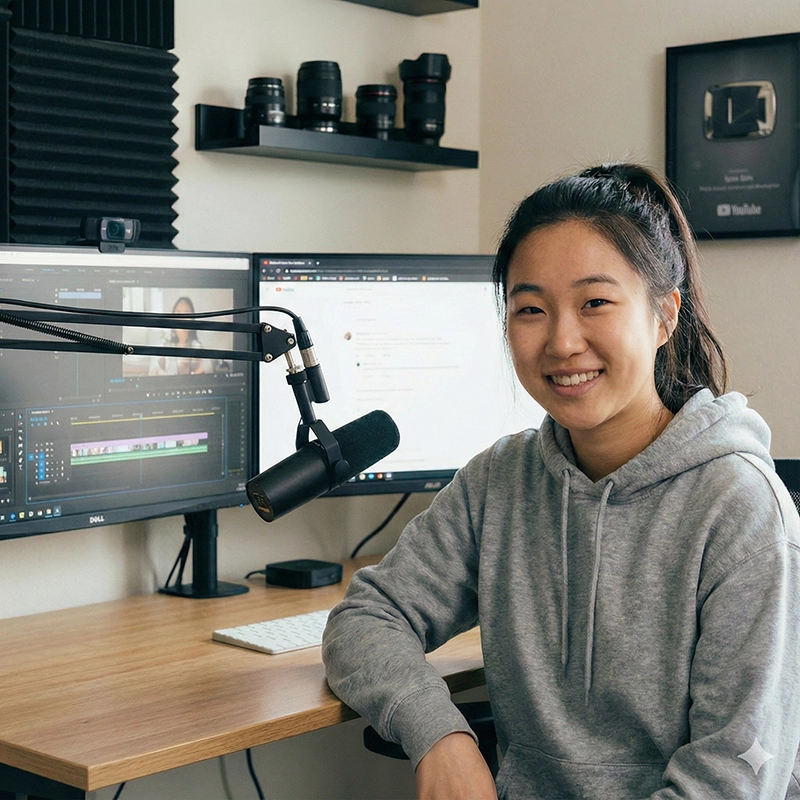 Sam Kim - YouTube Creator testimonial for BlueTip AI content writing assistant